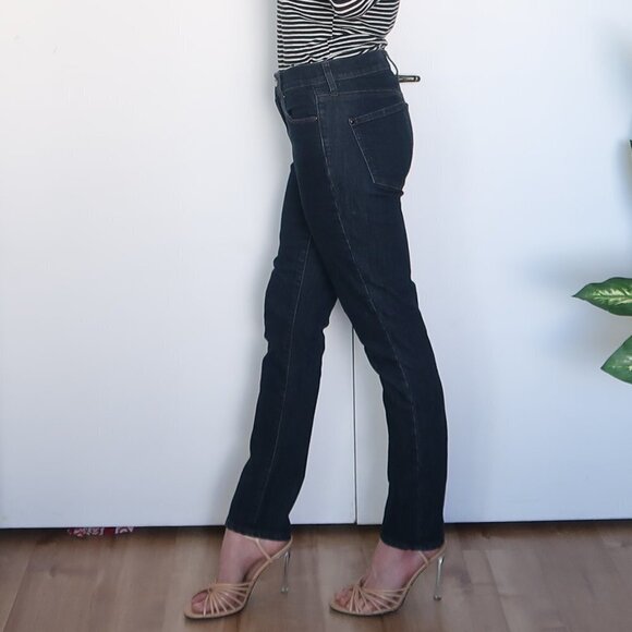 DKNY Slim Fit Skinny Dark Blue Jeans - Picture 4 of 12